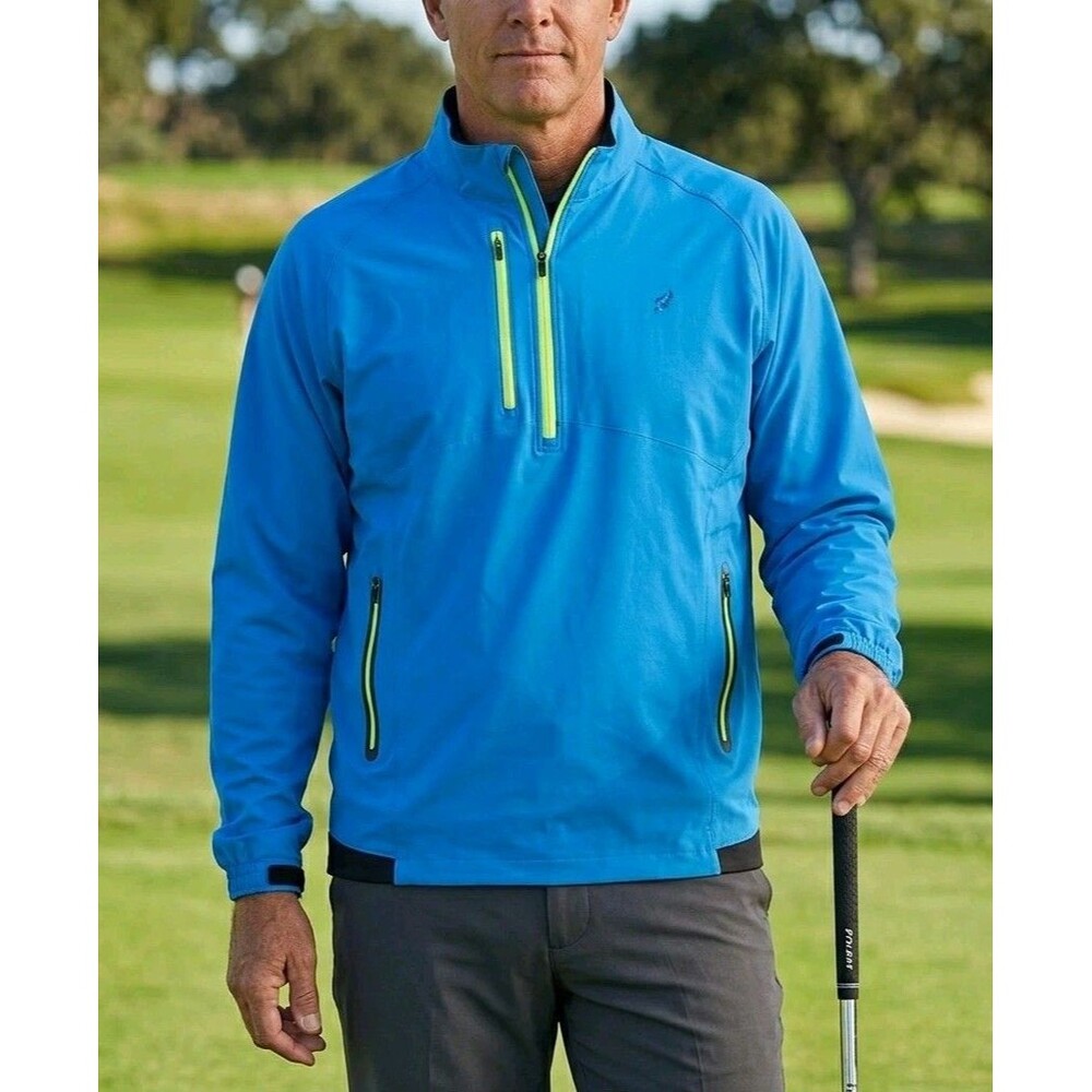 FootJoy DryJoys Tour XP Golf Jacket Men's XL Blue Full Zip Rain Wind Shell Sport